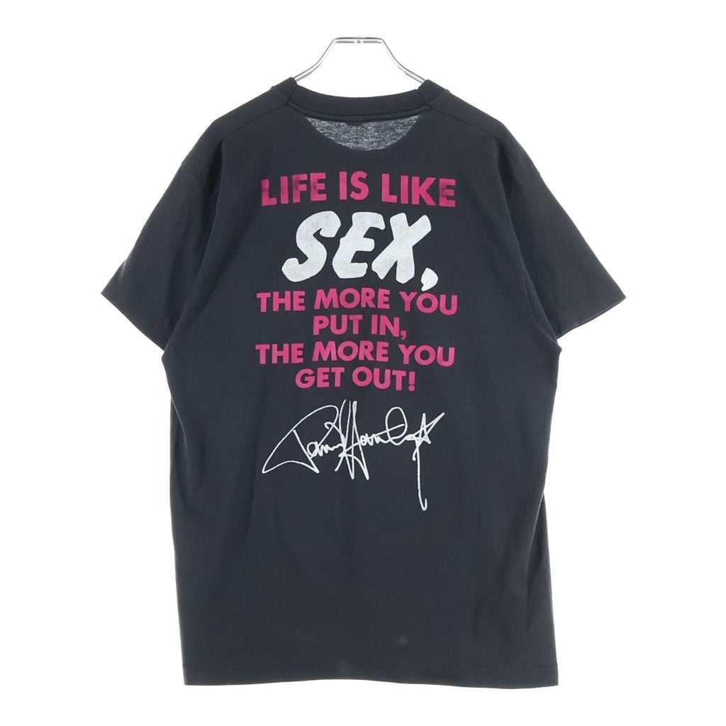 VINTAGE(ヴィンテージ) 80S VINTAGE KISS LIFE IS LIKE SEX 1987 キス ライフ イズ ライク セックス クルーネック半袖バンドTシャツ カットソーブラック
