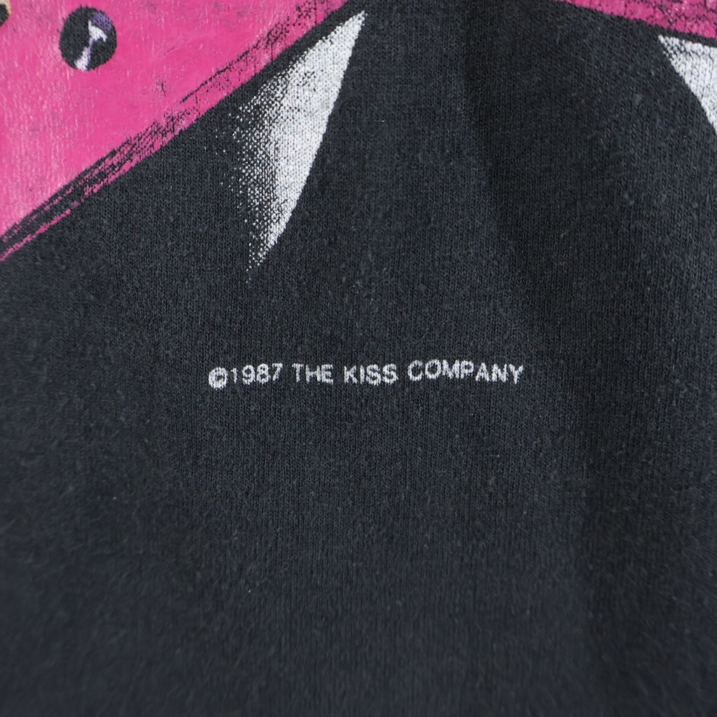 VINTAGE(ヴィンテージ) 80S VINTAGE KISS LIFE IS LIKE SEX 1987 キス ライフ イズ ライク セックス クルーネック半袖バンドTシャツ カットソーブラック