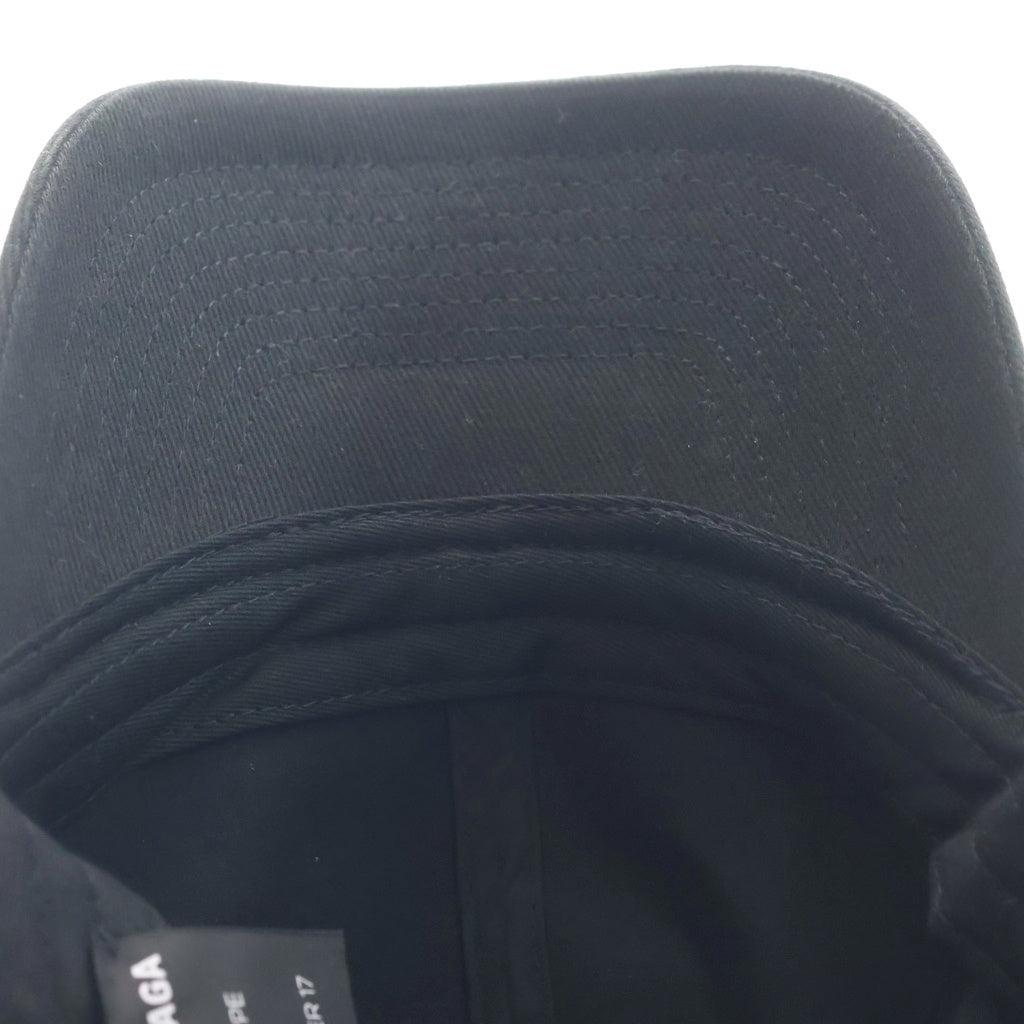 BALENCIAGA(バレンシアガ) 17AW Cap ロゴ刺繍 キャップ 帽子 ブラック