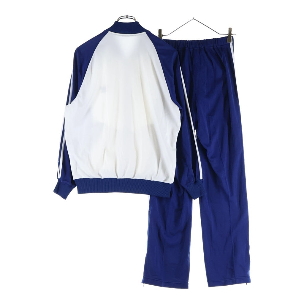 adidas(アディダス) 70S VINTAGE 西ドイツ製 デサント サイドライントラックジャケット トラックパンツ セットアップ ホワイト/ブルー C- OS-3011