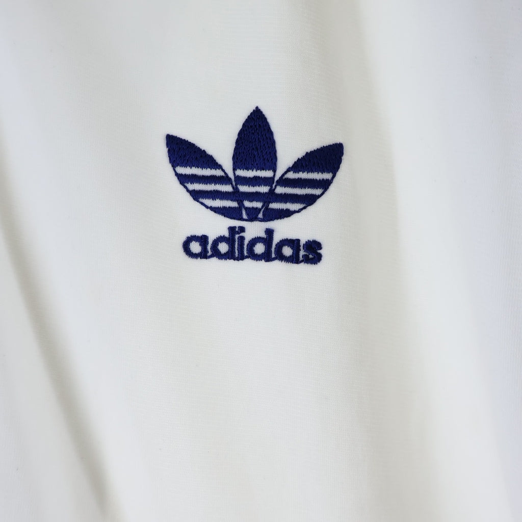adidas(アディダス) 70S VINTAGE 西ドイツ製 デサント サイドライントラックジャケット トラックパンツ セットアップ ホワイト/ブルー C- OS-3011