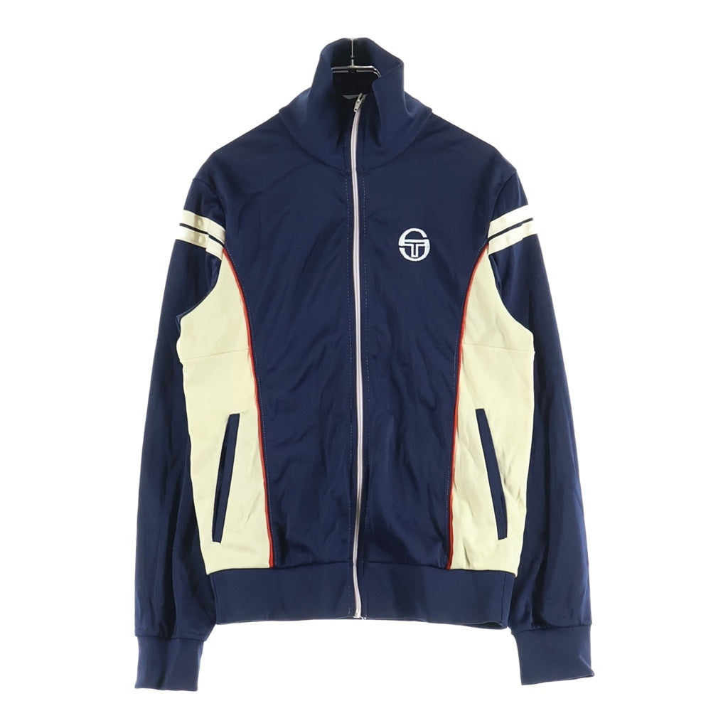 NO BRAND(ノーブランド) 80S-90S SERGIO TACCHINI セルジオタッキーニ イタリア製 ロゴ刺繍 トラックジャケット ジャージ ネイビー/ホワイト
