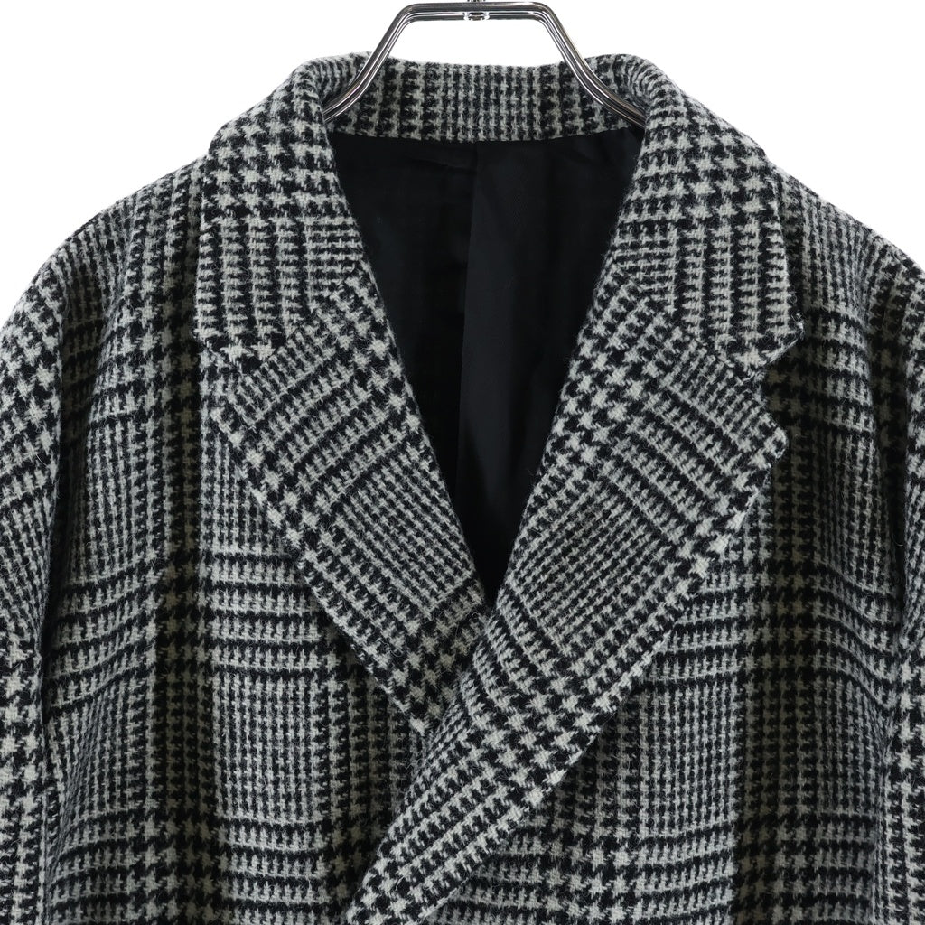 Rags McGREGOR(ラグスマックレガー) 16AW CHECK COAT ロングチェックコート ブラック/ホワイト 211126604