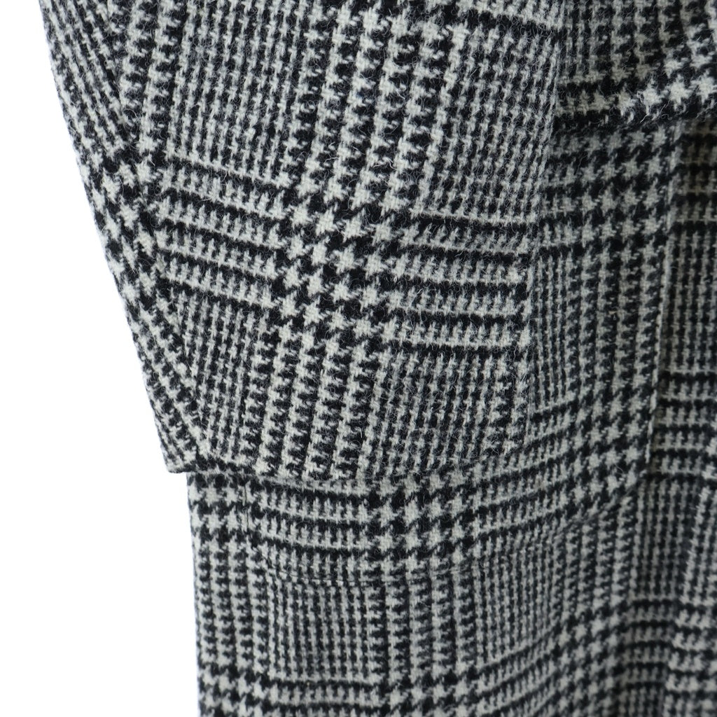 Rags McGREGOR(ラグスマックレガー) 16AW CHECK COAT ロングチェックコート ブラック/ホワイト 211126604