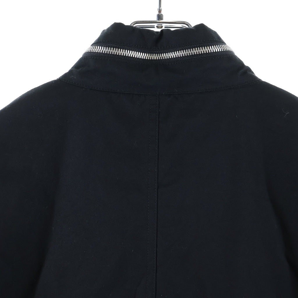 NO BRAND(ノーブランド) ×Rags McGREGOR TROOPER PUFF COAT COTTON TWILL ラグス マックレガー ドローコード モッズコート ブラック NN-JU2851