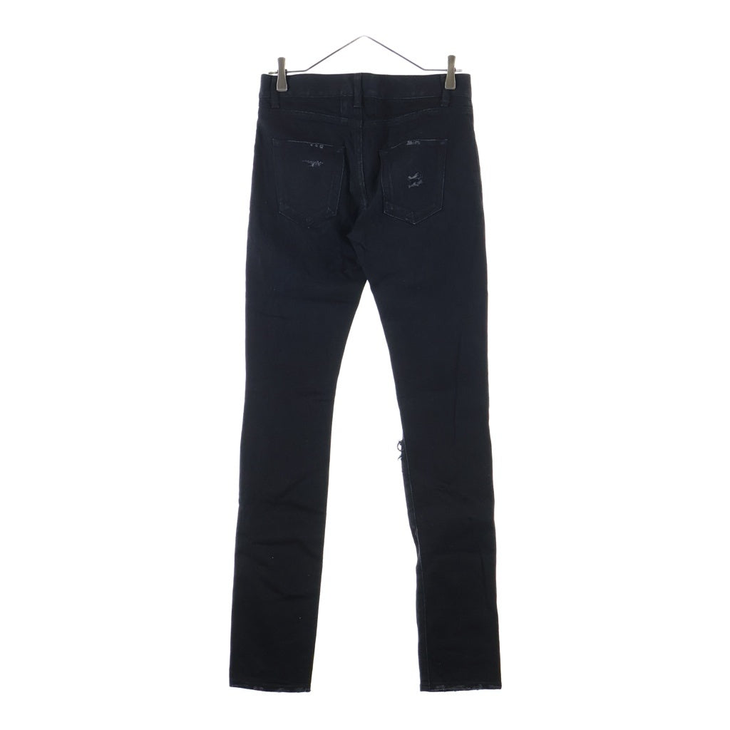 SAINT LAURENT PARIS(サンローランパリ) 15SS Archive Hedi期 Low West Skinny Denim Pants D02 M/SK-LW ローウエスト スキニー クラッシュデニム パンツ ダメージ加工 ブラック UP53 2015 00314