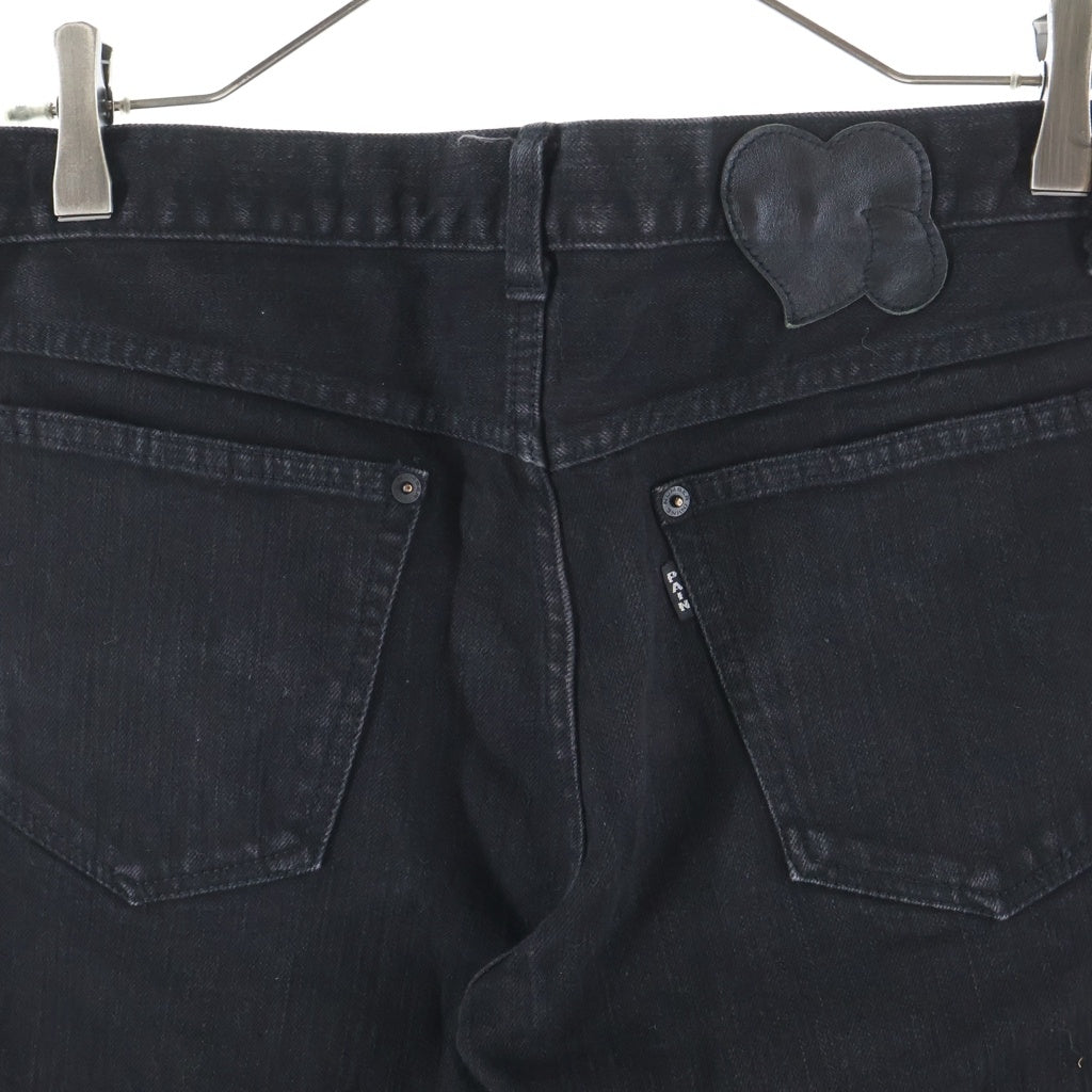 NUMBER (N)INE(ナンバーナイン) 06AW Archive NOIR期 Straight Denim Pants ハート涙パッチ ストレート デニム パンツ ブラック