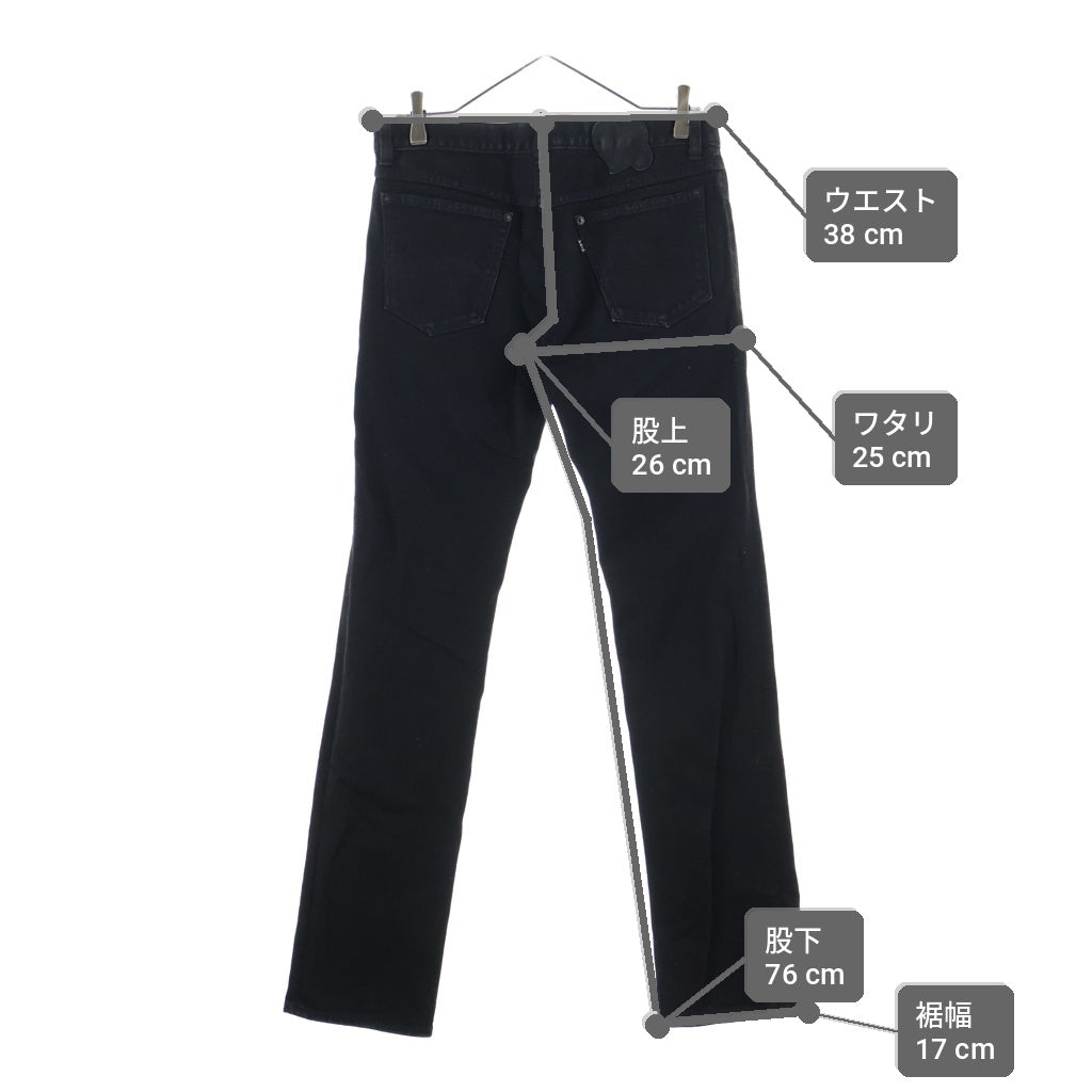 NUMBER (N)INE(ナンバーナイン) 06AW Archive NOIR期 Straight Denim Pants ハート涙パッチ ストレート デニム パンツ ブラック