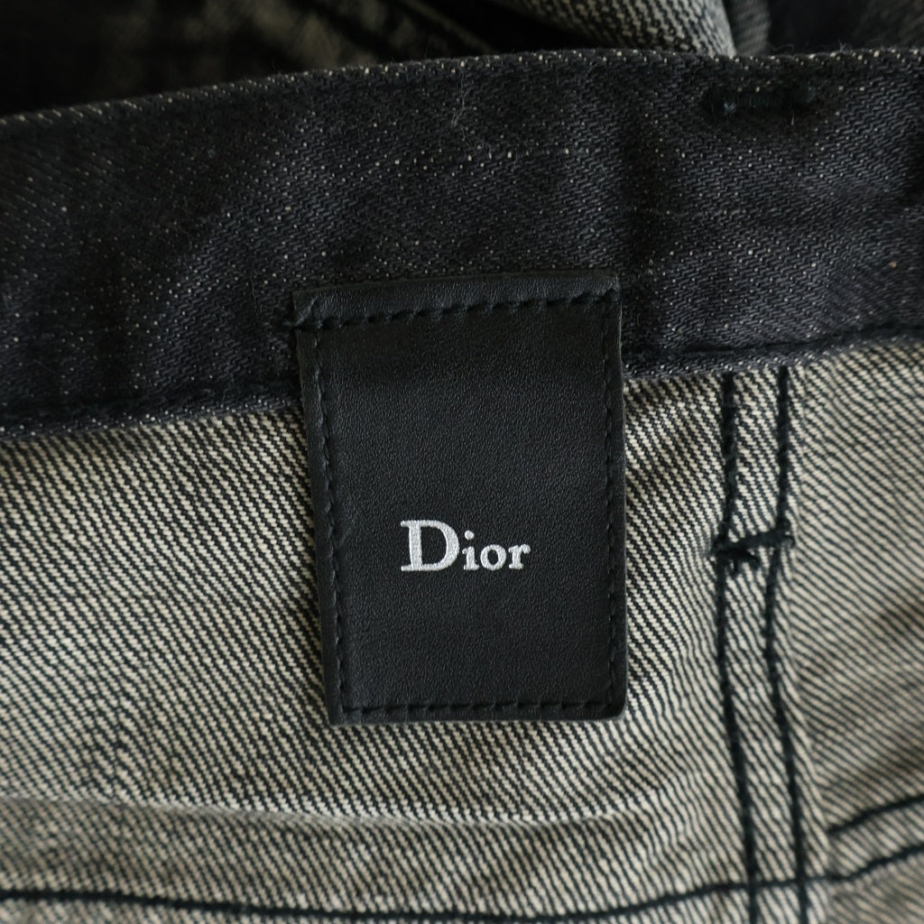 Dior HOMME(ディオールオム) 03AW Archive LUSTER期 エディ期 Claw Mark Denim Pants 爪痕 デニム パンツ ブラック