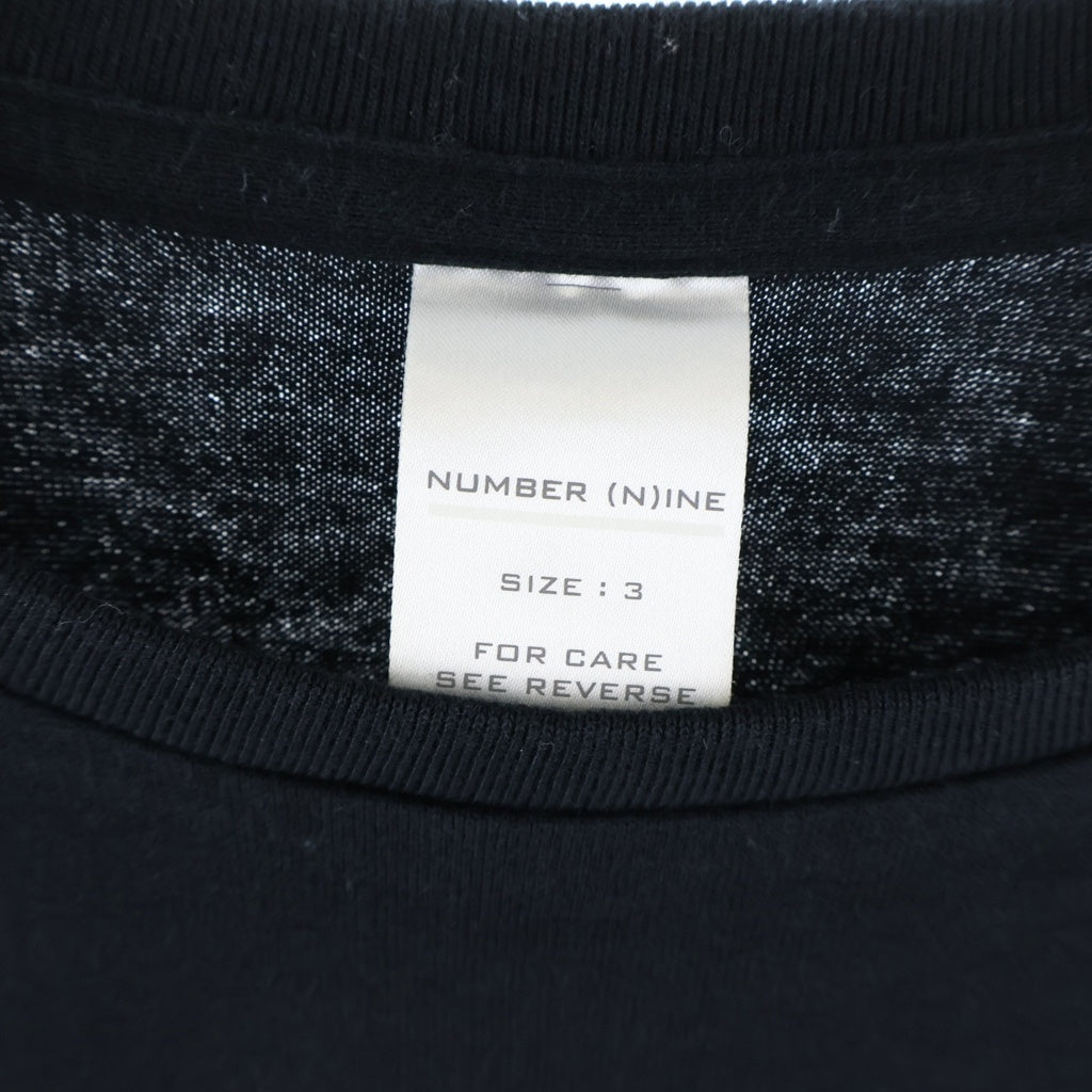 NUMBER (N)INE(ナンバーナイン) 02SS Archive MODERN AGE期 I LOVE GOTHAM ラメ 半袖Tシャツ カットソー ブラック
