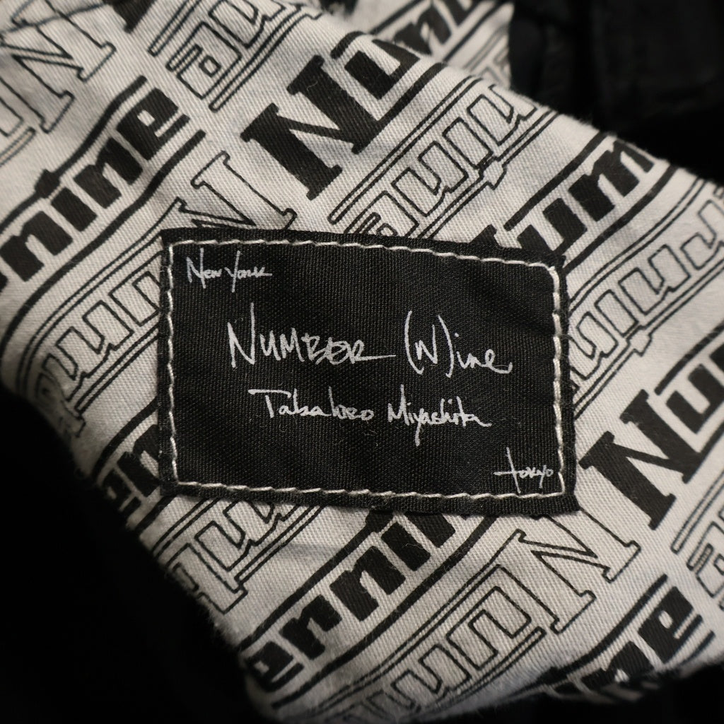 NUMBER (N)INE(ナンバーナイン) 00s Archive 本人期 Zip Design Pants ハート涙パッチ ジップデザイン デニム パンツ ブラック