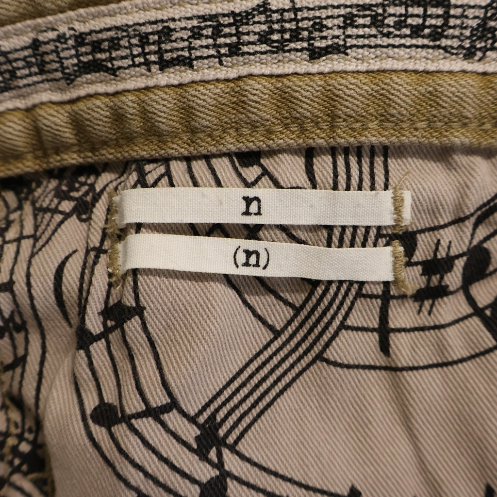 n(n) by NUMBER (N)INE(エヌエヌバイナンバーナイン) 07SS Archive BOUT A BOY期 Straight Pants ハート涙パッチ ストレート パンツ ベージュ