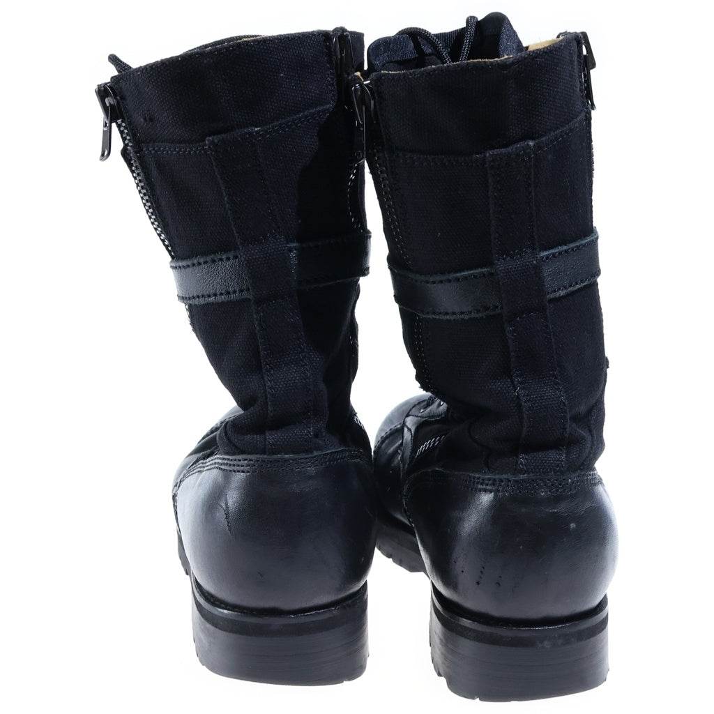 NUMBER (N)INE(ナンバーナイン) 06AW Archive NOIR期 Leather High Boots レザー ハイカット コンバット ブーツ 靴 ブラック NN03A-1A