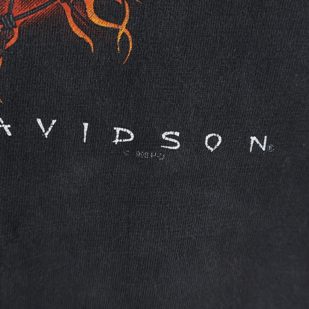 VINTAGE(ヴィンテージ) 90S Harley-Davidson Flame T-Shirt ハーレーダビッドソン フレイムロゴ 半袖Tシャツ グレー