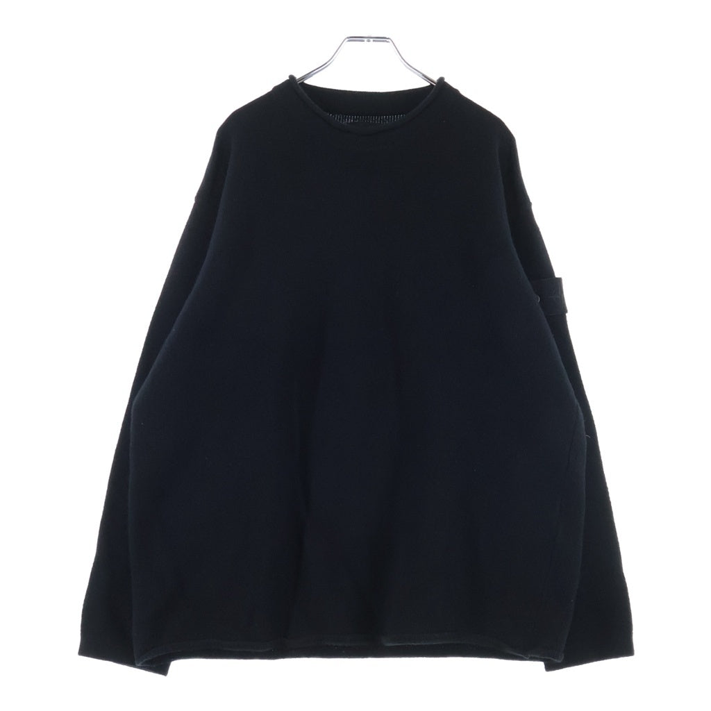 STONE ISLAND(ストーンアイランド) GHOST PIECE Sweatshirt ロゴワッペン クルーネックニットセーター ブラック 7915562FA