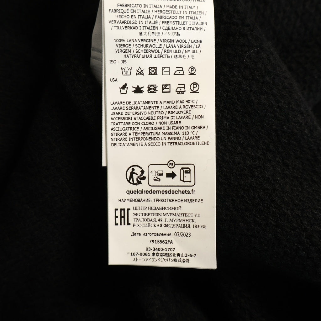 STONE ISLAND(ストーンアイランド) GHOST PIECE Sweatshirt ロゴワッペン クルーネックニットセーター ブラック 7915562FA
