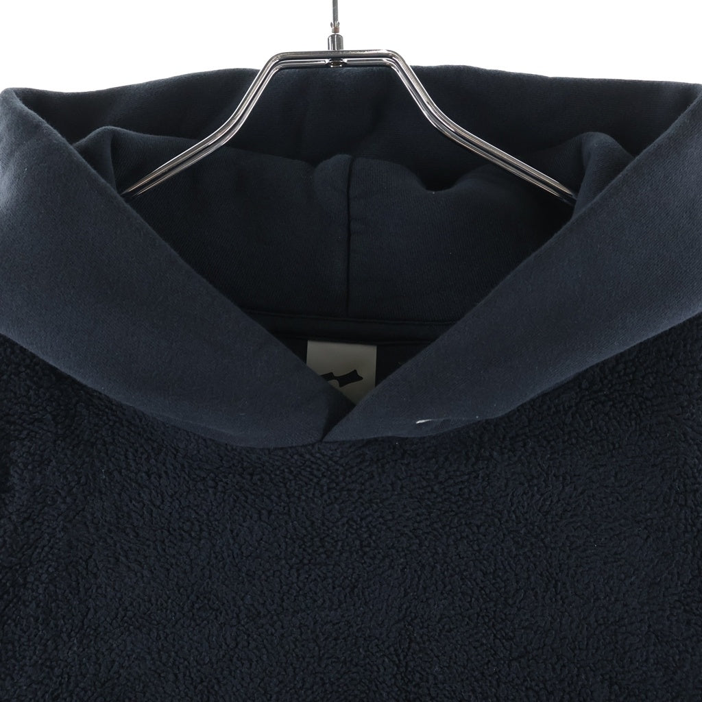 SKYLRK(スカイラーク) Reverse Hoodie リバース ロゴ刺繍 プルオーバースウェットパーカー フーディー ブラック