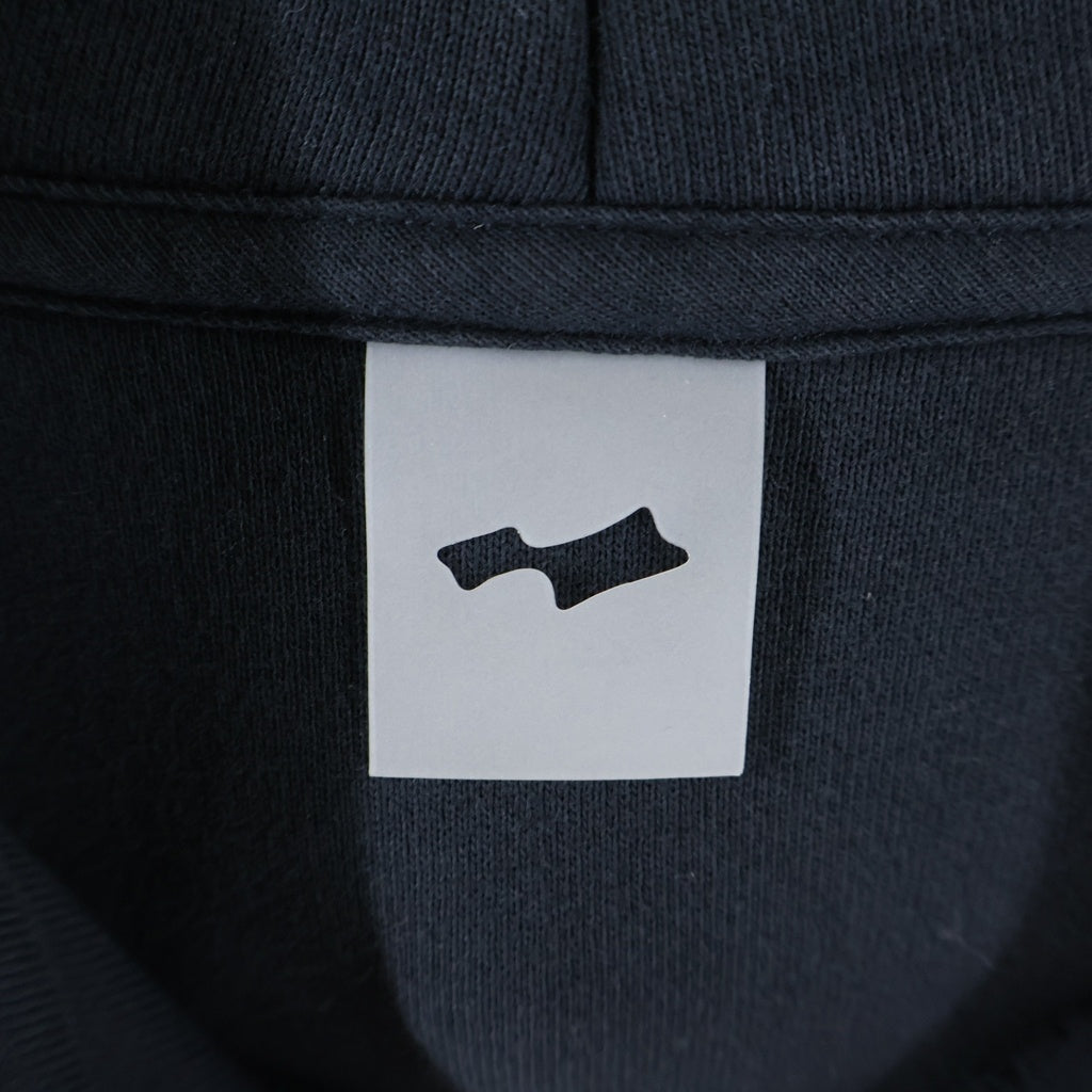 SKYLRK(スカイラーク) Reverse Hoodie リバース ロゴ刺繍 プルオーバースウェットパーカー フーディー ブラック