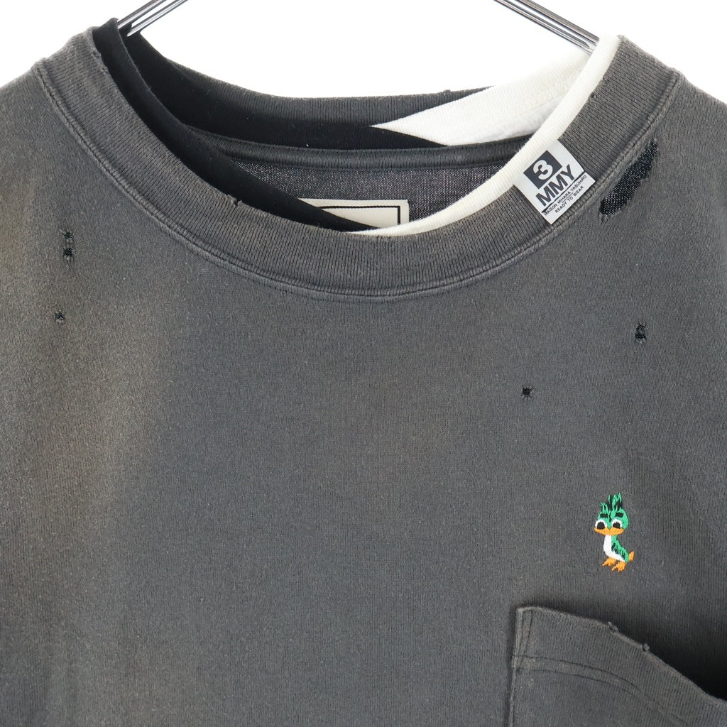 MAISON MIHARAYASUHIRO(メゾンミハラヤスヒロ) Triple Layered T-Shirt トリプルレイヤード 半袖Tシャツ グレー A15TS641