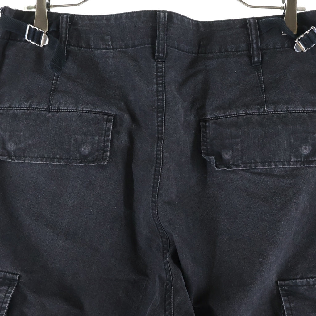 TAKAHIROMIYASHITA The SoloIst.(タカヒロミヤシタザソロイスト) 25AW B.D.U PANTS マルチポケット ドローコード カーゴパンツ ブラック 0016AW25