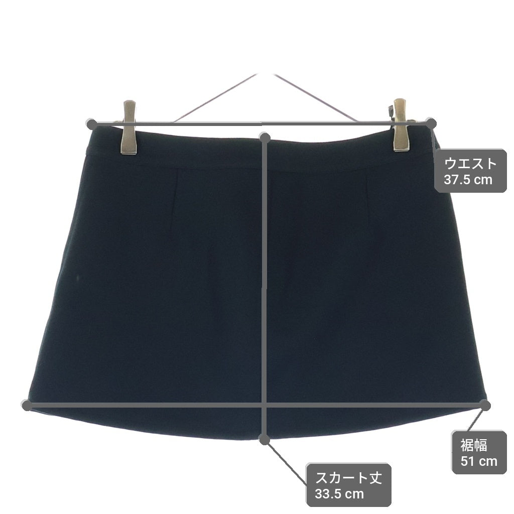 COURREGES(クレージュ) 24AW 2-POCKET TWILL MINI SKIRT ロゴ刺繍 ツイルミニスカート ブラック レディース VESCJU188PL00079999