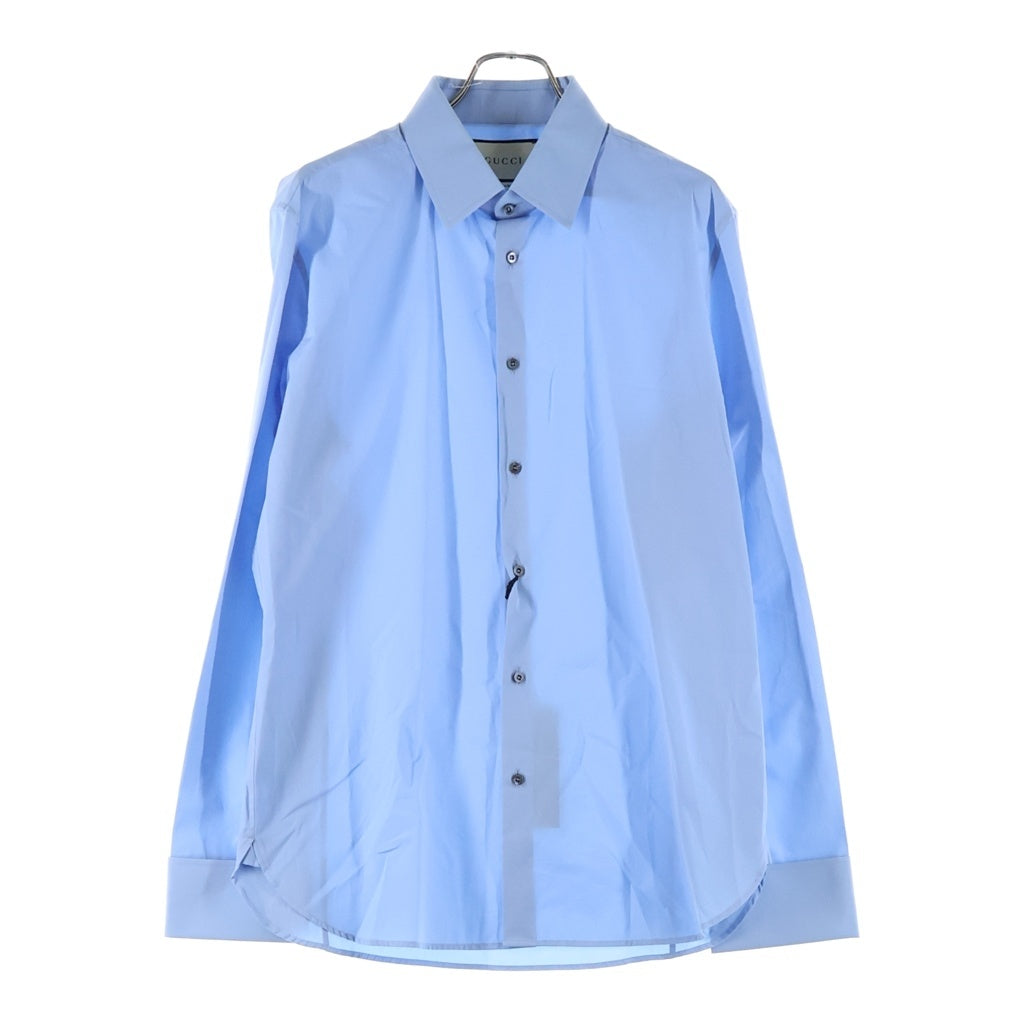 GUCCI(グッチ) 18AW TAILORED SHIRT レギュラーカラー ダブルカフス長袖シャツ ライトブルー 535172