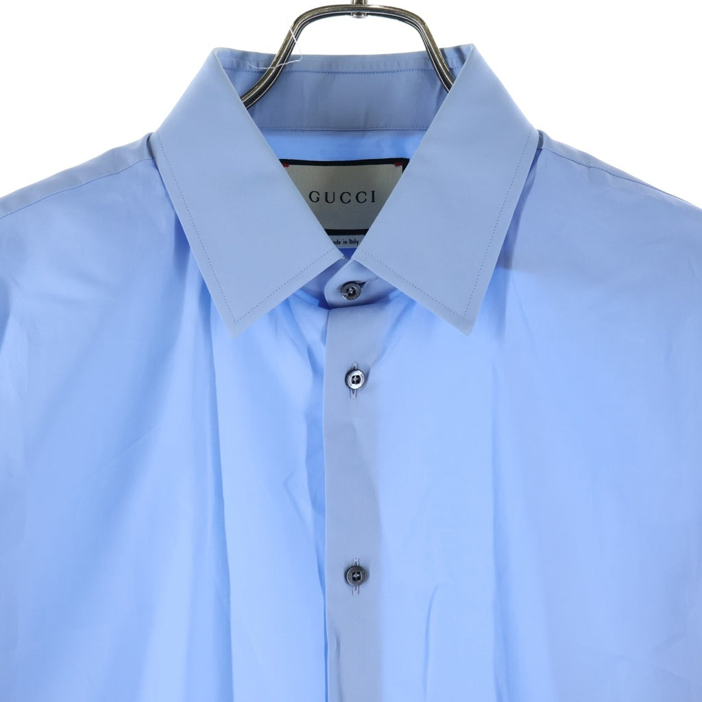 GUCCI(グッチ) 18AW TAILORED SHIRT レギュラーカラー ダブルカフス長袖シャツ ライトブルー 535172