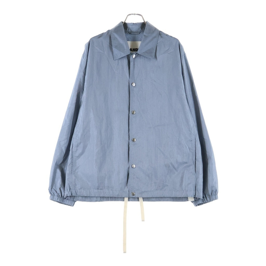 JIL SANDER(ジルサンダー) SPORTSWEAR 010 ドローコード ナイロンシルクコーチジャケット ブルー J47SW0010 J70003