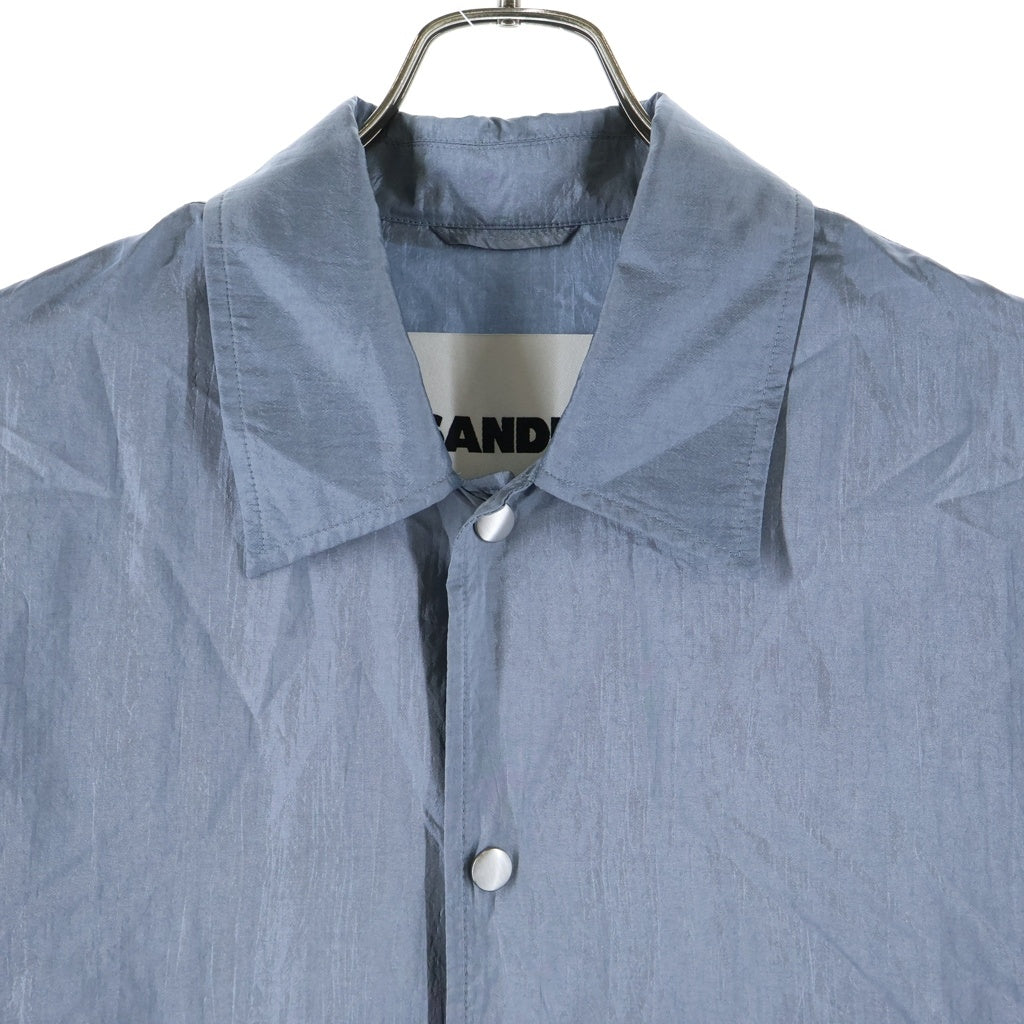JIL SANDER(ジルサンダー) SPORTSWEAR 010 ドローコード ナイロンシルクコーチジャケット ブルー J47SW0010 J70003