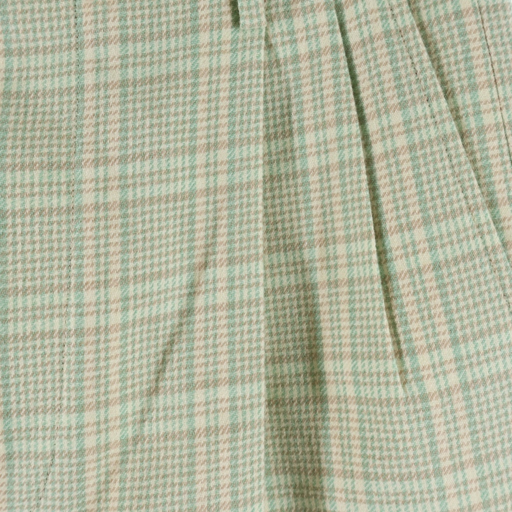 GUCCI(グッチ) 21AW タータンチェック 3タック ダブルウールスラックス イエロー/グリーン 653360