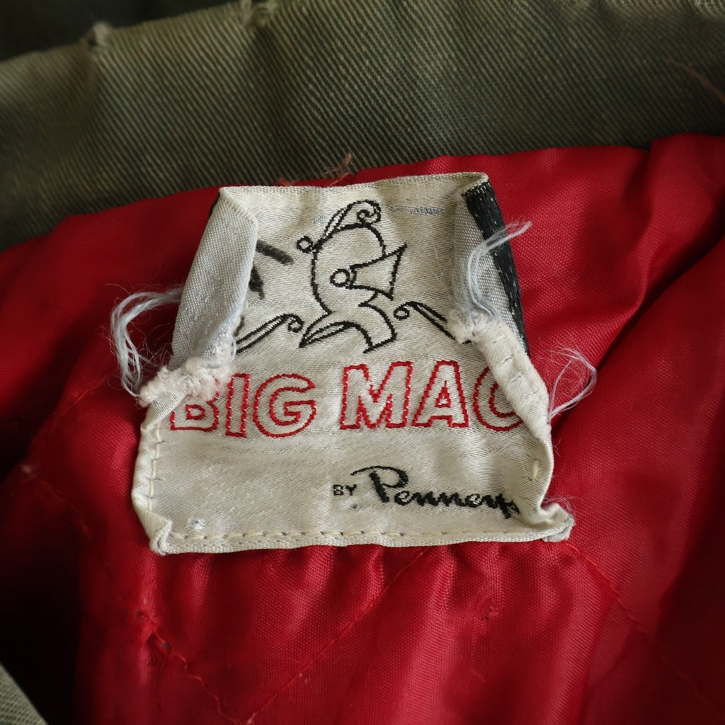 VINTAGE(ヴィンテージ) 60-70S BIG MAC BY PENNEYS TALON ZIP WORK JACKET ビッグマック キルティングライナー タロンジップ ワークジャケット カーキ