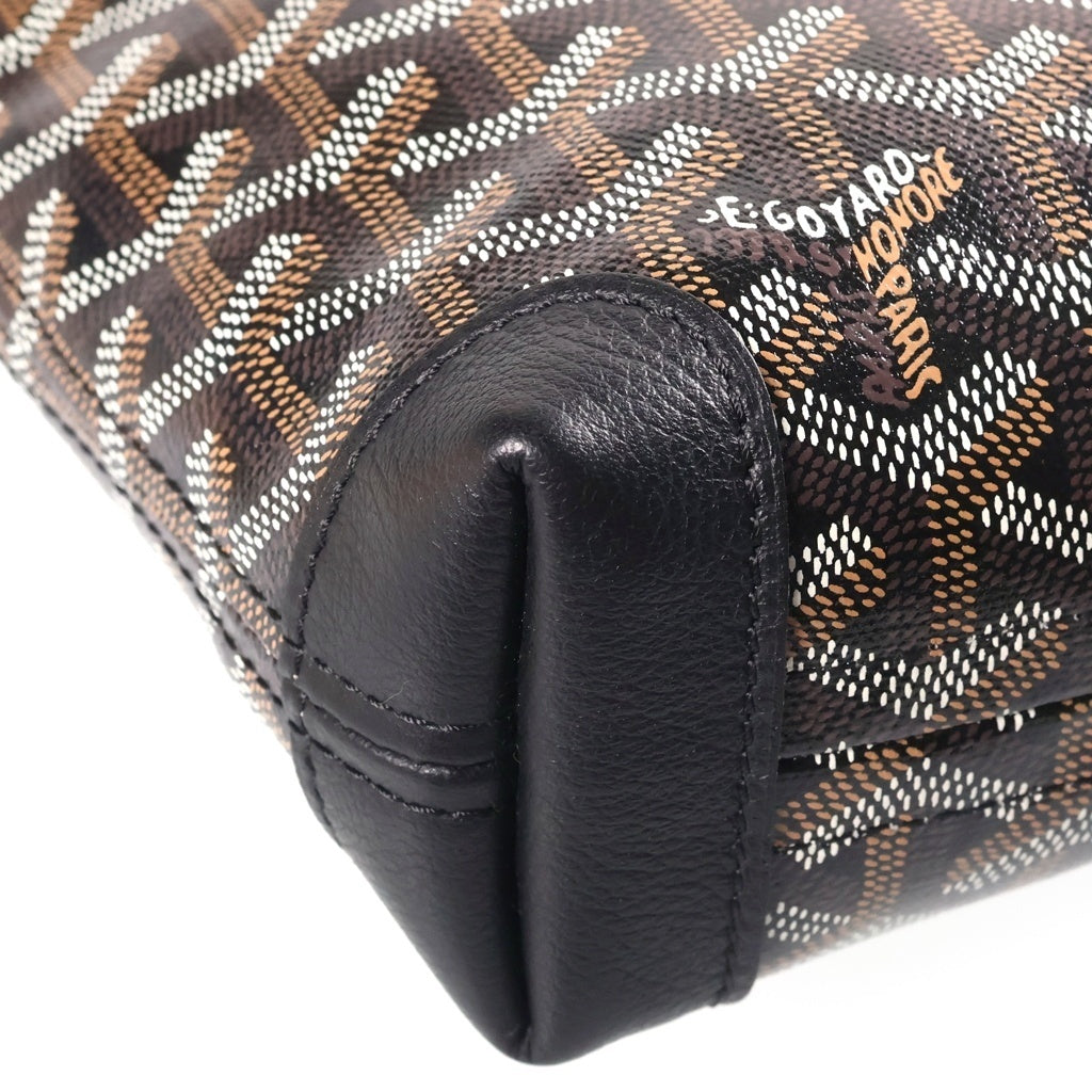 GOYARD(ゴヤール) Conti Pouch コンティポーチ PVCレザーハンドバッグ クラッチバッグ ブラック レディース