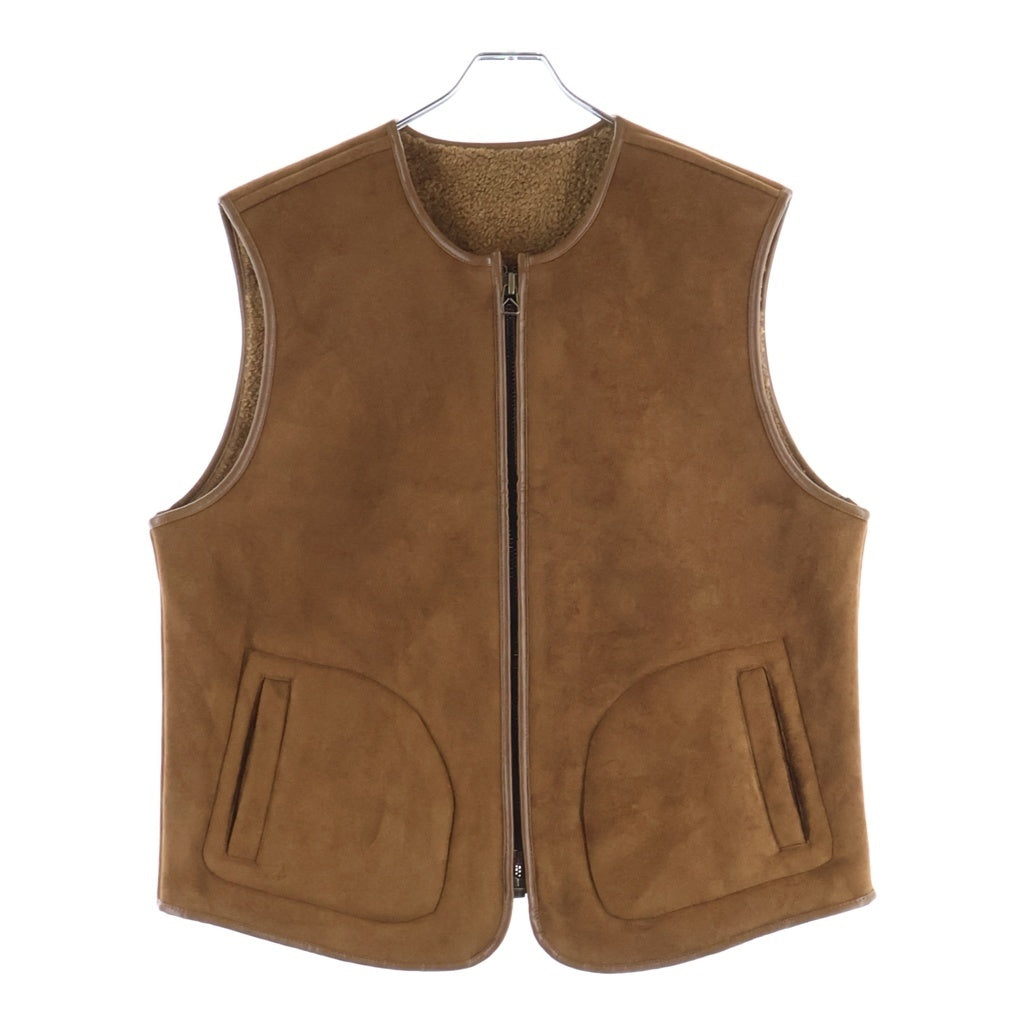GDC(ジーディーシー) 25AW Vegan Mouton Vest フェイクムートンベスト ブラウン GD0241
