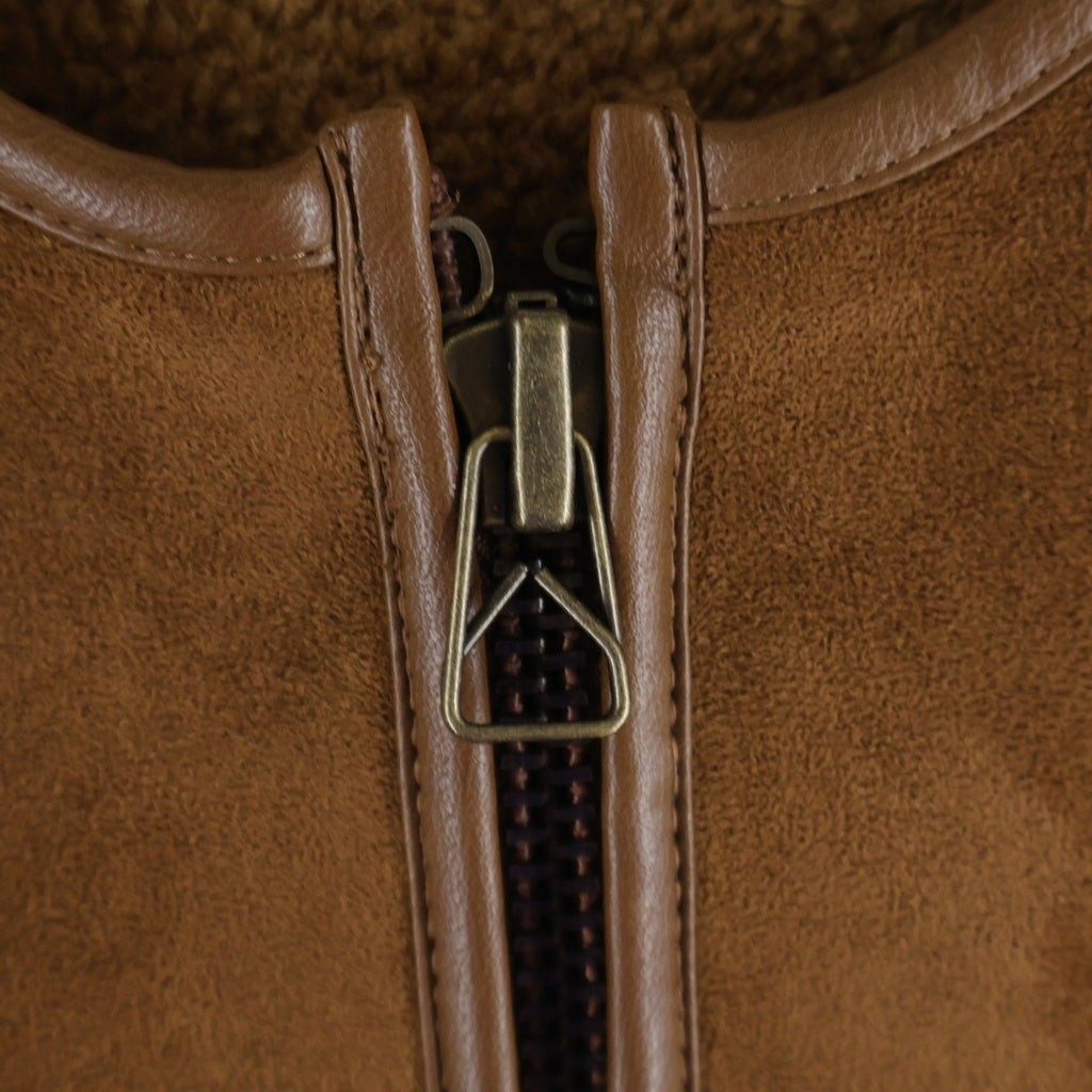 GDC(ジーディーシー) 25AW Vegan Mouton Vest フェイクムートンベスト ブラウン GD0241