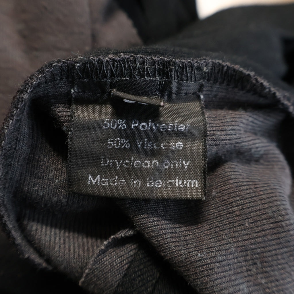 RAF SIMONS(ラフシモンズ) 00SS Archive Summa Cum Laude期 アシンメトリーカラーブラック タンクトップ ノースリーブ カットソー ブラック/グレー