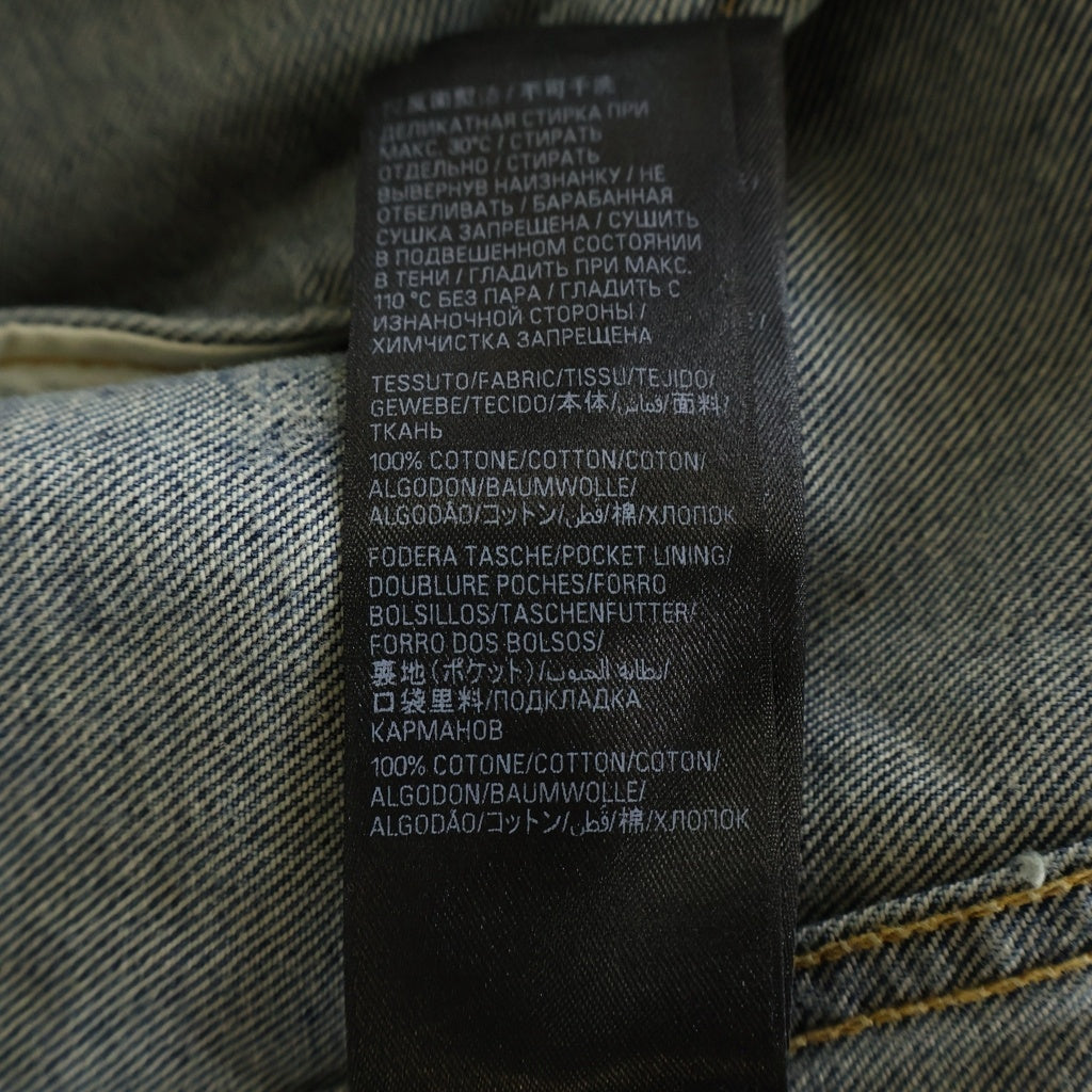 BALENCIAGA(バレンシアガ) Printed Denim Jacket 総柄 オーバーサイズデニムジャケット インディゴ 745037 TNW01