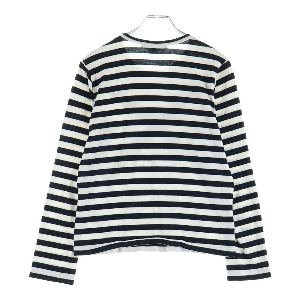 COMME des GARCONS(コムデギャルソン) 11SS AD2010 WEAR YOUR FREEDOM HORIZONTAL STRIPED TEE プリント ボーダー 長袖Tシャツ カットソー ホワイト GG-T057