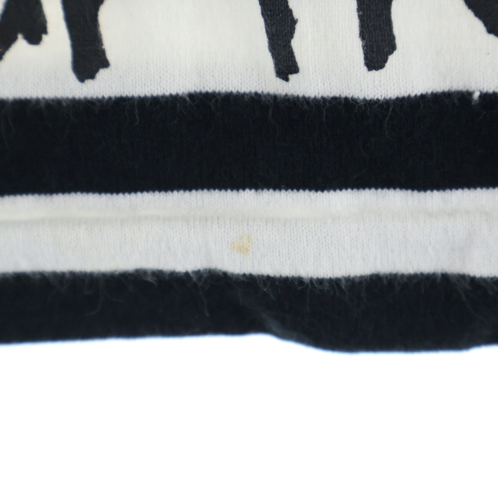 COMME des GARCONS(コムデギャルソン) 11SS AD2010 WEAR YOUR FREEDOM HORIZONTAL STRIPED TEE プリント ボーダー 長袖Tシャツ カットソー ホワイト GG-T057