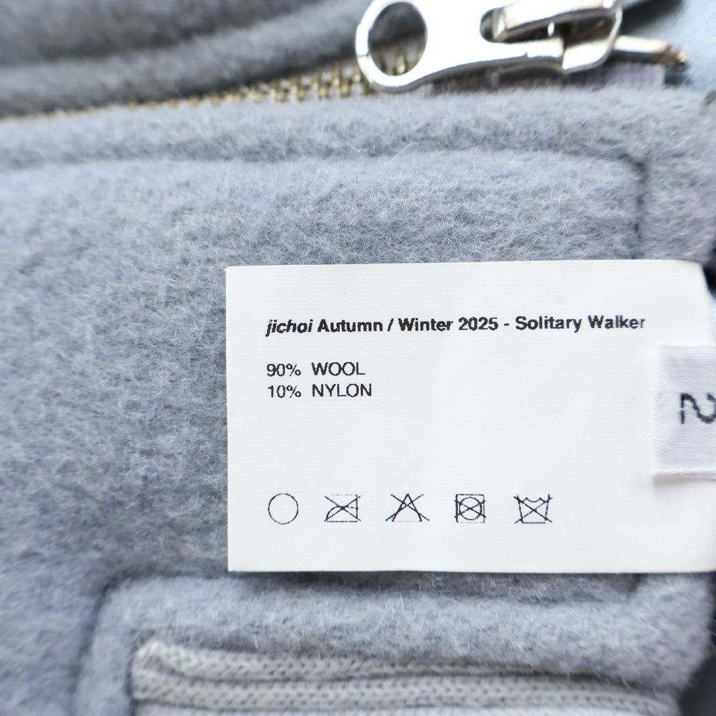 NO BRAND(ノーブランド) jichoi (ジチョイ) 25AW Zip Up Jacket Korea バイカラー ジップアップジャケット グレー