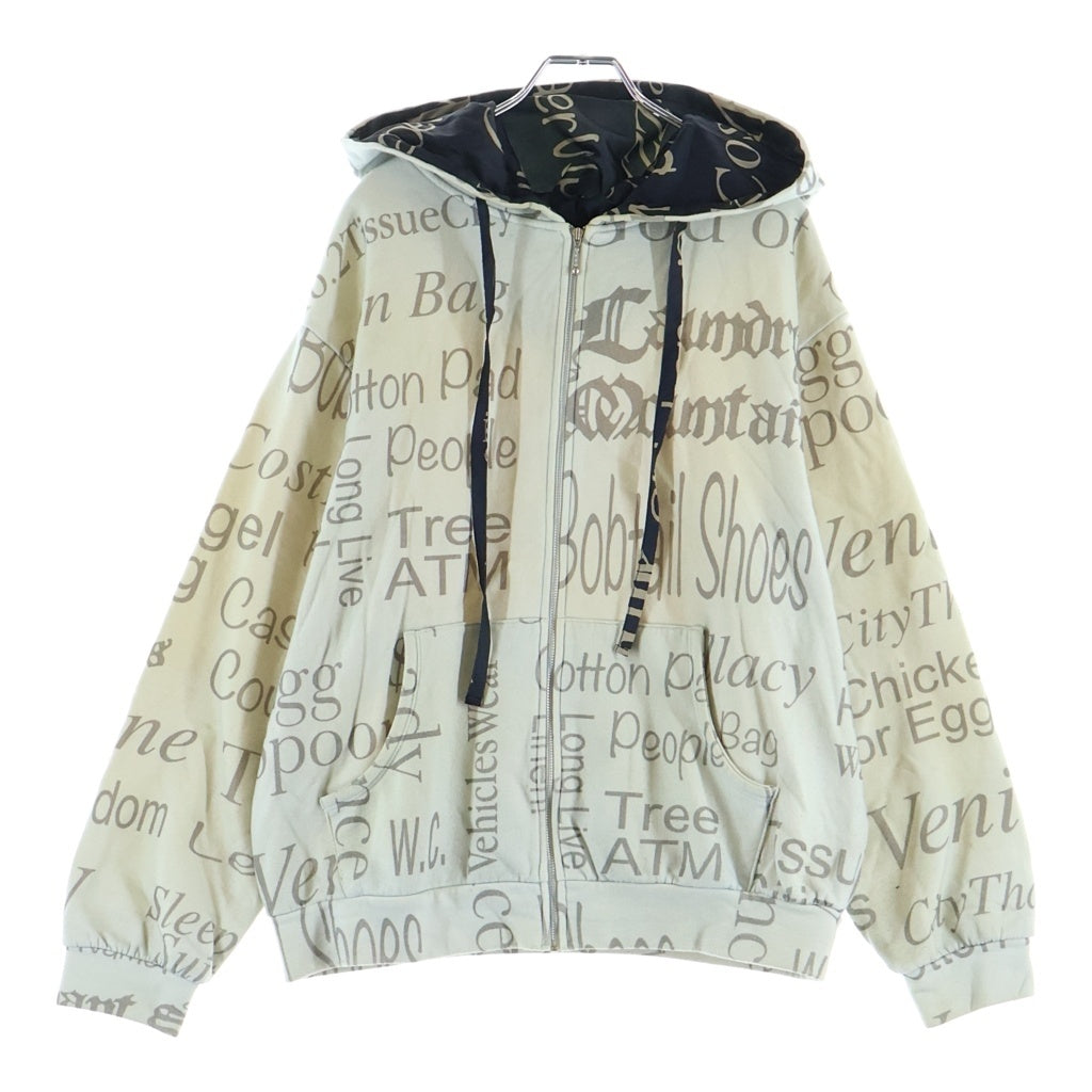 NO BRAND(ノーブランド) VeniceM (ヴェニチェム) Zip Up Hoodie ジップアップ フーディー パーカー アイボリー