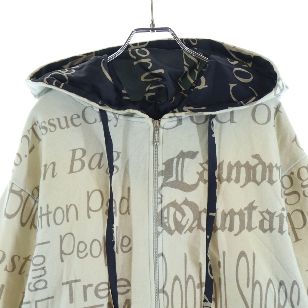 NO BRAND(ノーブランド) VeniceM (ヴェニチェム) Zip Up Hoodie ジップアップ フーディー パーカー アイボリー