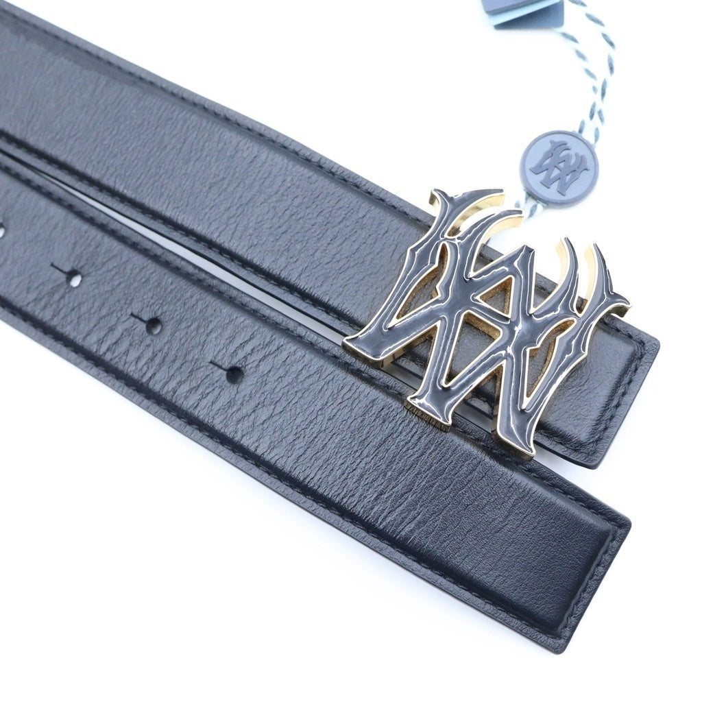 AMIRI(アミリ) MA CORE LOGO BELT MAロゴバックル レザーベルト ブラック AMACBL1011