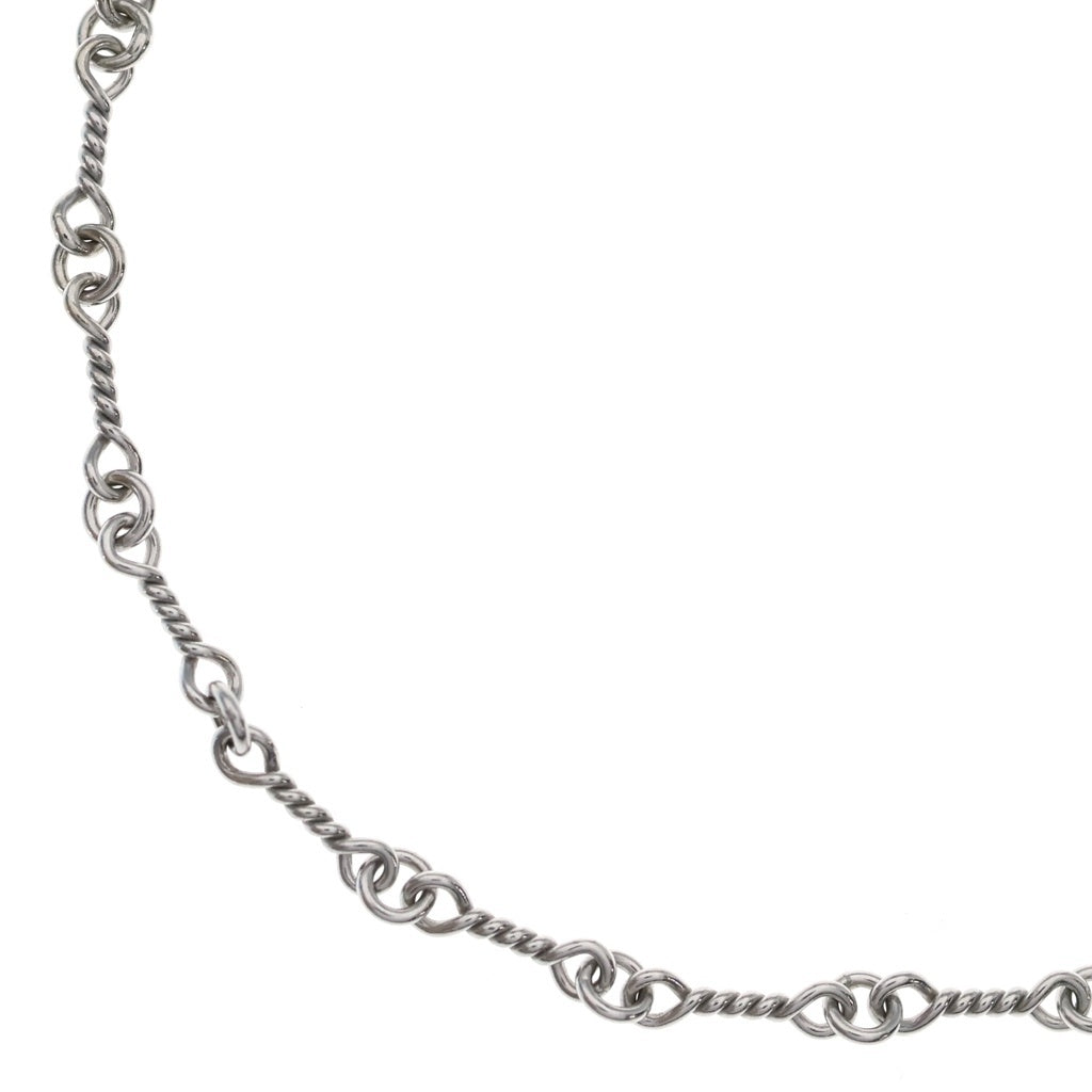 CHROME HEARTS(クロムハーツ) 18KWG NECKCHAIN T16 ツイストチェーンネックレス 16inch ホワイトゴールド BCA001