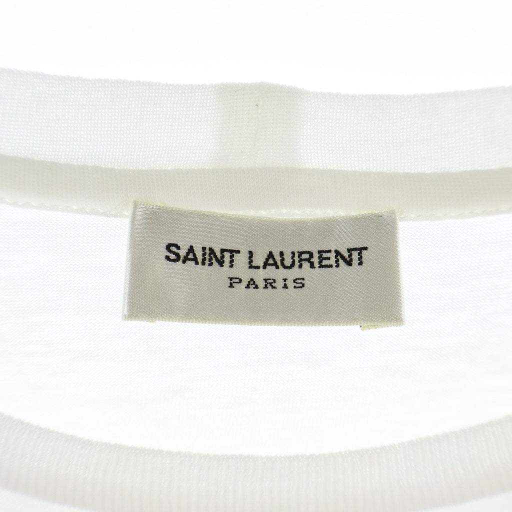 SAINT LAURENT PARIS(サンローランパリ) 16SS Hedi期 BABYプリント コットンクルーネックJ半袖Tシャツ カットソー ホワイト TK60 416625 Y2WW2 9008
