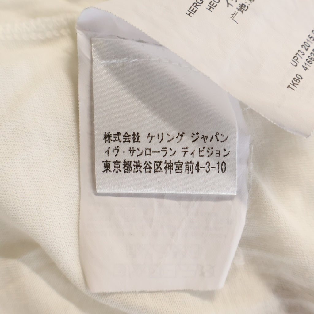 SAINT LAURENT PARIS(サンローランパリ) 16SS Hedi期 BABYプリント コットンクルーネックJ半袖Tシャツ カットソー ホワイト TK60 416625 Y2WW2 9008