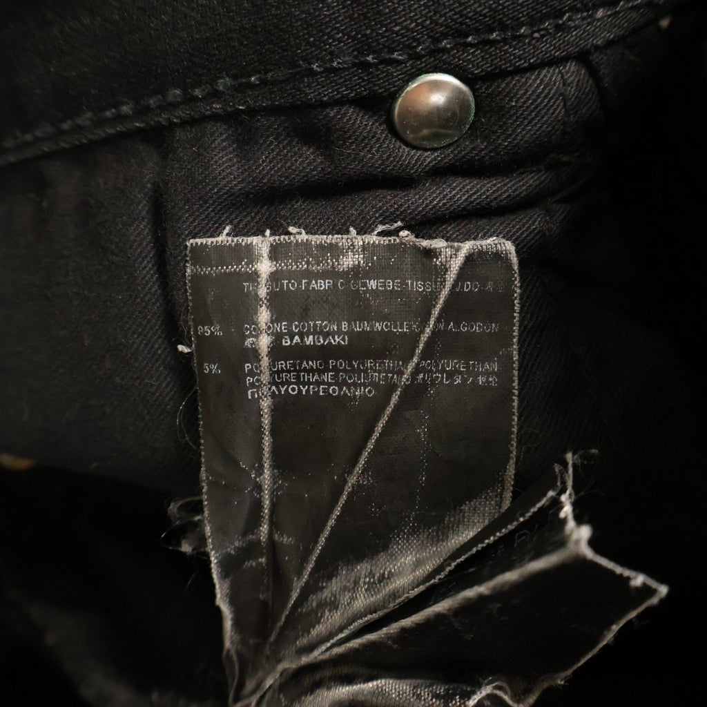 SAINT LAURENT PARIS(サンローランパリ) 13S Hedi期 ハイウエスト ジップフライ スキニーデニム ブラック D03 W/SK-HW