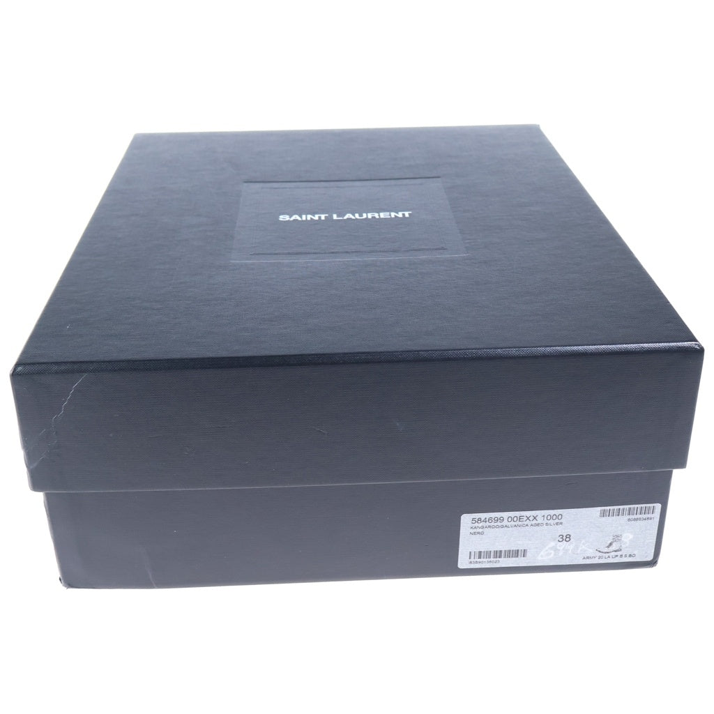 SAINT LAURENT PARIS(サンローランパリ) Leather High Boots レザー ハーネス リング ワイアット ハイカットブーツ ブラック 584699 00EXX 1000