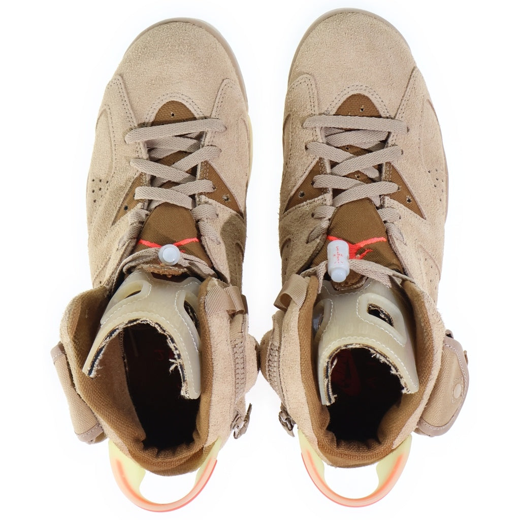 NIKE(ナイキ) × TRAVIS SCOTT AIR JORDAN6 RETRO SP DH0690-200 トラヴィススコット エアジョーダン6 ハイカットスニーカー シューズ ブラウン US9/27cm