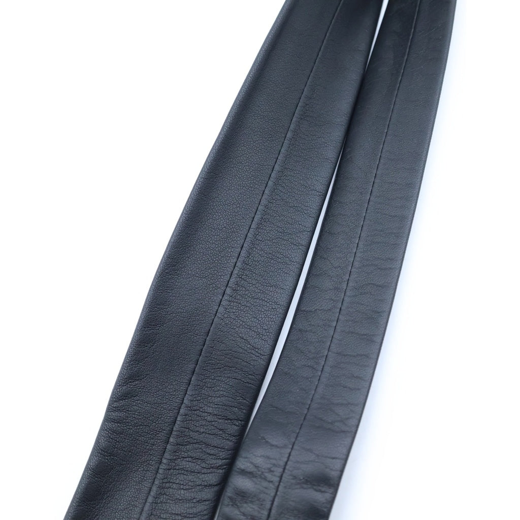 CHROME HEARTS(クロムハーツ) TIE NEK SKNNY LTHR CHプラスモチーフ レザーネクタイ ブラック