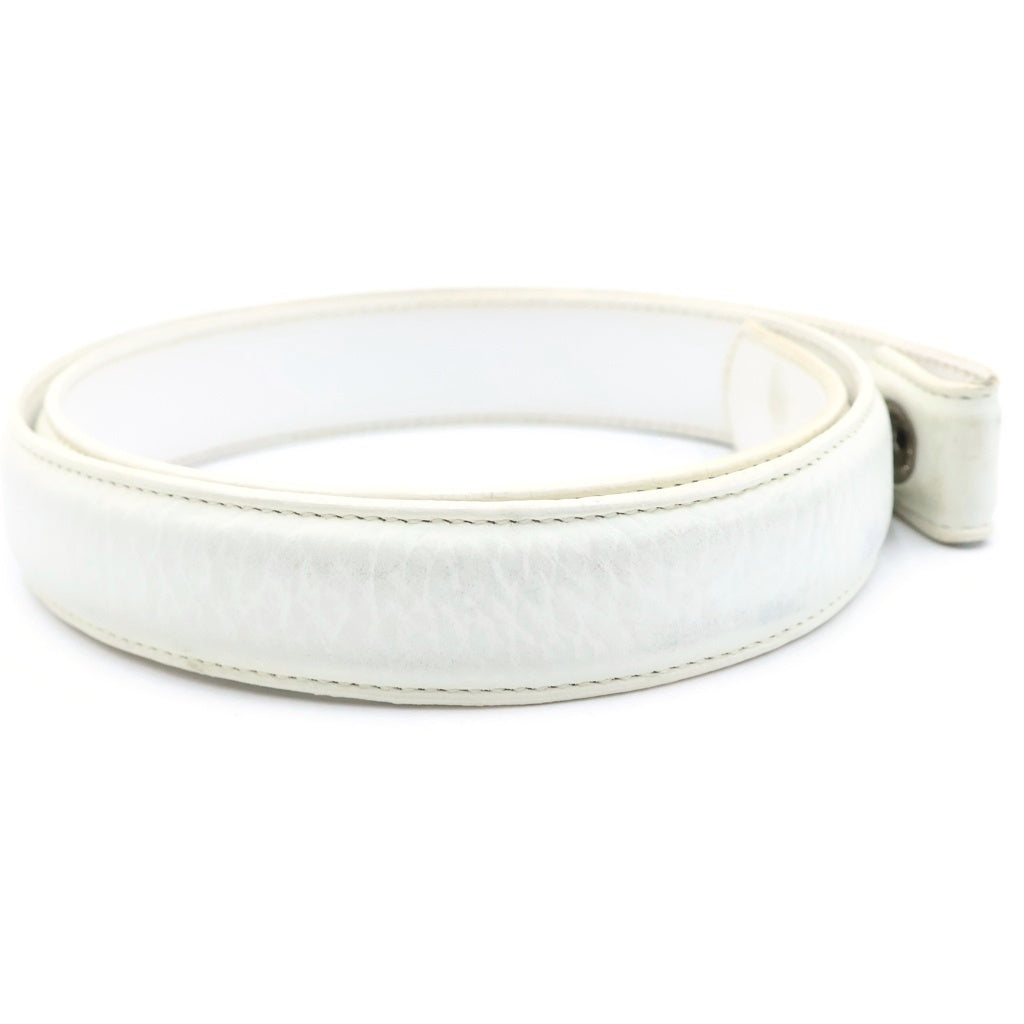 CHROME HEARTS(クロムハーツ) 1.0 STRAP 1.0インチ ホースシューリベッツ レザーベルトストラップ ホワイト